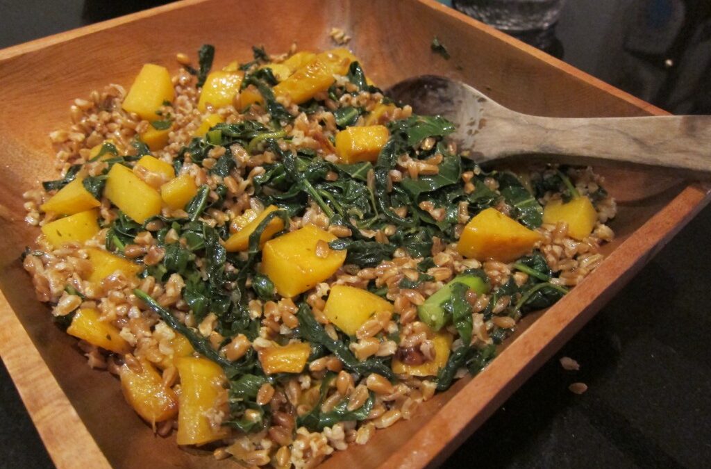 Farro with Turnips and Greens