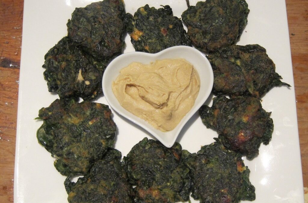 Quick Spinach and Goat Cheese Fritters